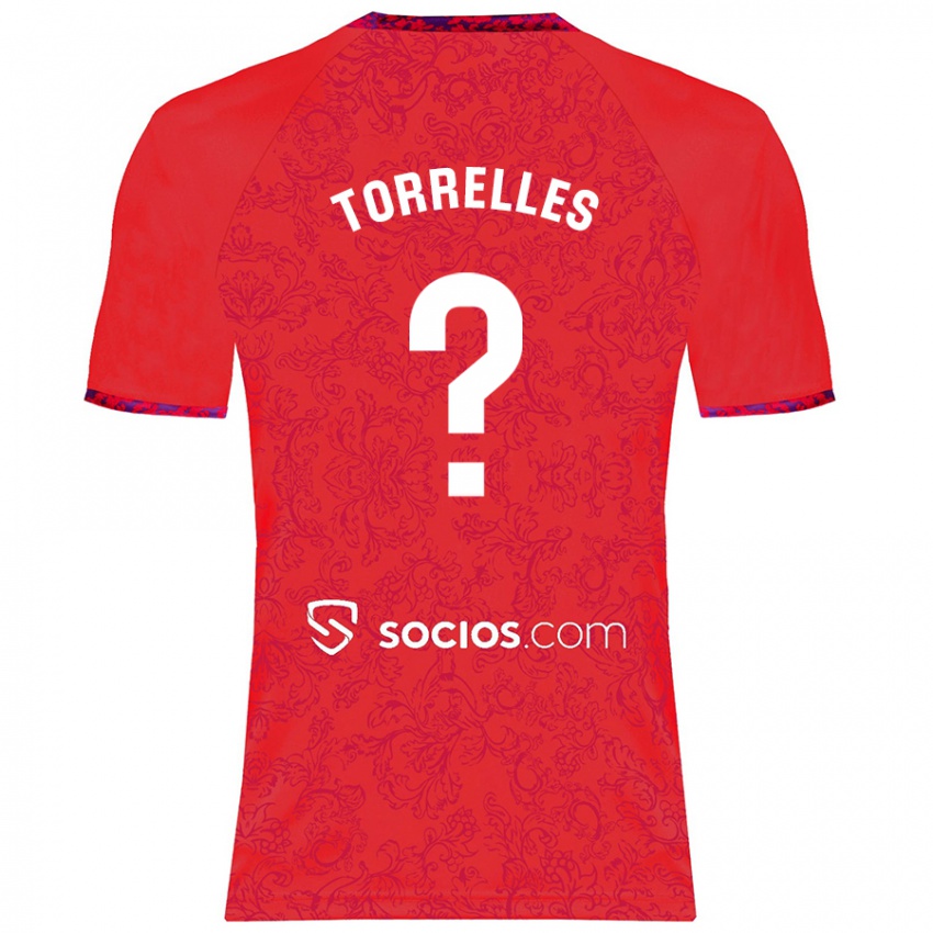 Kinder Genís Torrelles #0 Rot Auswärtstrikot Trikot 2024/25 T-Shirt