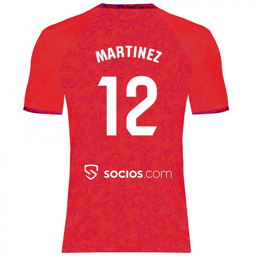 Kinder Gabri Martinez #12 Rot Auswärtstrikot Trikot 2024/25 T-Shirt