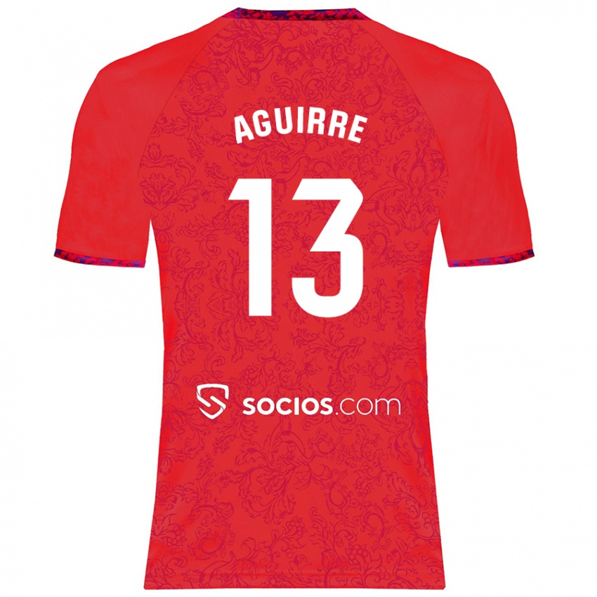 Kinder Yolanda Aguirre #13 Rot Auswärtstrikot Trikot 2024/25 T-Shirt