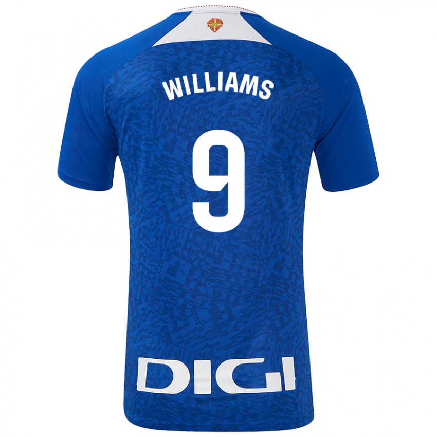 Kinder Iñaki Williams #9 Königsblau Auswärtstrikot Trikot 2024/25 T-Shirt