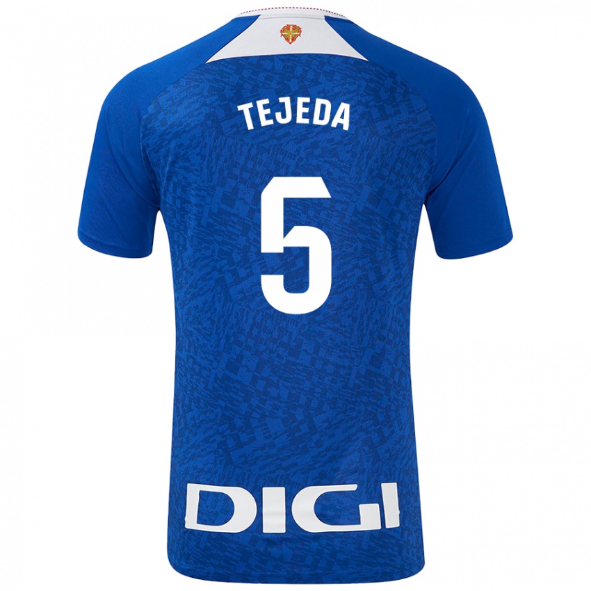 Kinder Diego Tejeda #5 Königsblau Auswärtstrikot Trikot 2024/25 T-Shirt