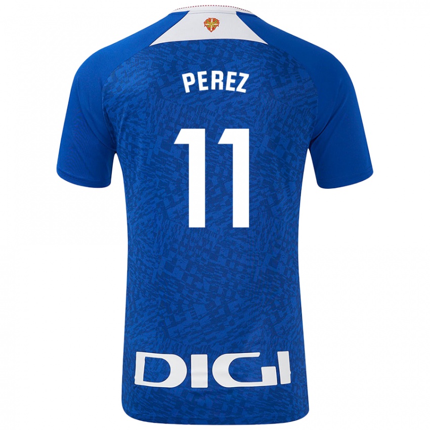 Kinder Adrián Pérez #11 Königsblau Auswärtstrikot Trikot 2024/25 T-Shirt