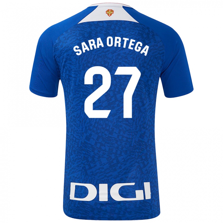 Kinder Sara Ortega Ruiz #27 Königsblau Auswärtstrikot Trikot 2024/25 T-Shirt