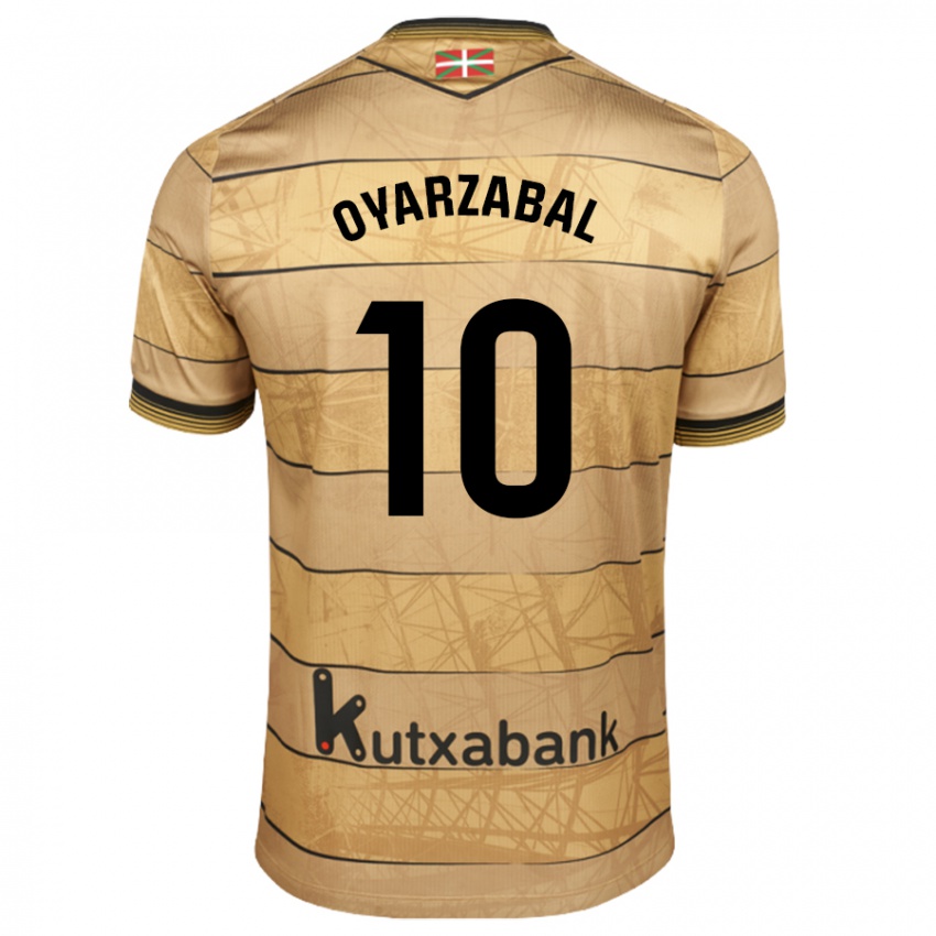 Kinder Mikel Oyarzabal #10 Braun Auswärtstrikot Trikot 2024/25 T-Shirt