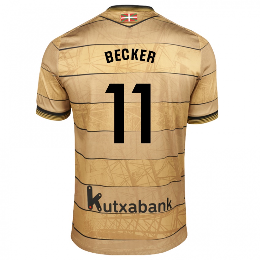 Kinder Sheraldo Becker #11 Braun Auswärtstrikot Trikot 2024/25 T-Shirt