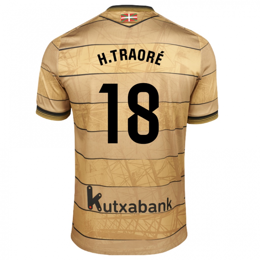 Kinder Hamari Traoré #18 Braun Auswärtstrikot Trikot 2024/25 T-Shirt