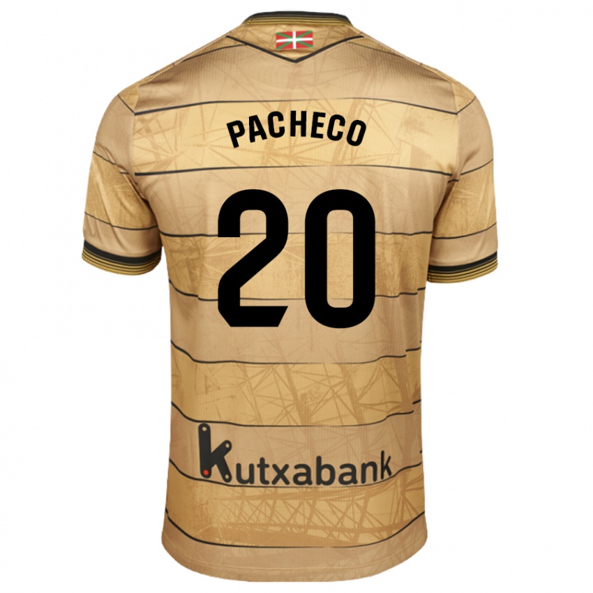 Kinder Jon Pacheco #20 Braun Auswärtstrikot Trikot 2024/25 T-Shirt