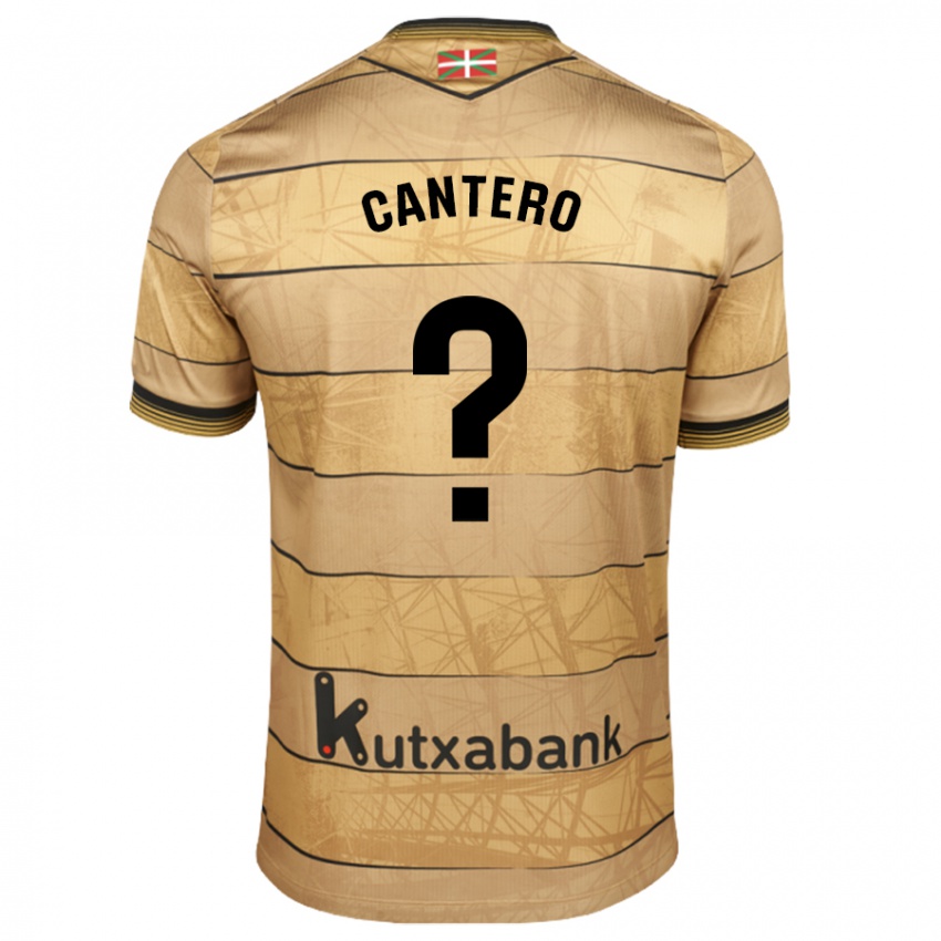 Kinder Yago Cantero #0 Braun Auswärtstrikot Trikot 2024/25 T-Shirt