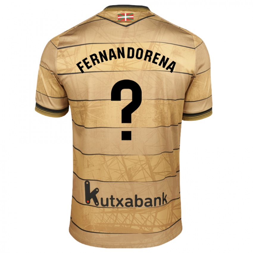 Kinder Alex Fernandorena #0 Braun Auswärtstrikot Trikot 2024/25 T-Shirt