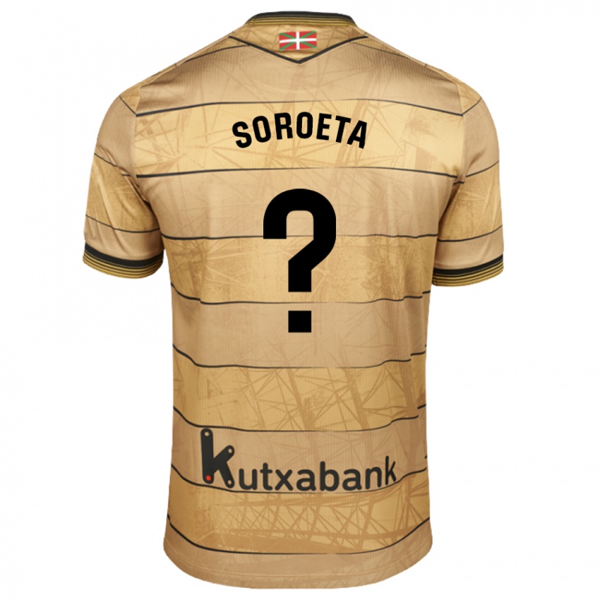 Kinder Javier Soroeta #0 Braun Auswärtstrikot Trikot 2024/25 T-Shirt