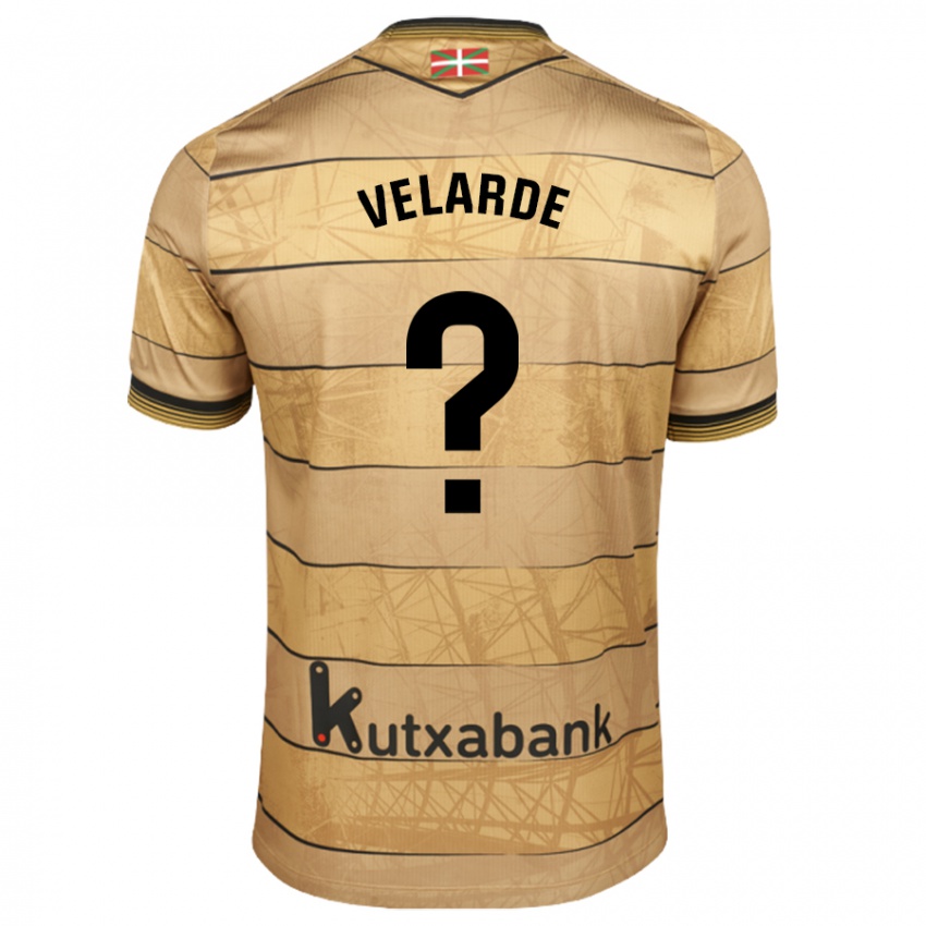 Kinder Alain Velarde #0 Braun Auswärtstrikot Trikot 2024/25 T-Shirt