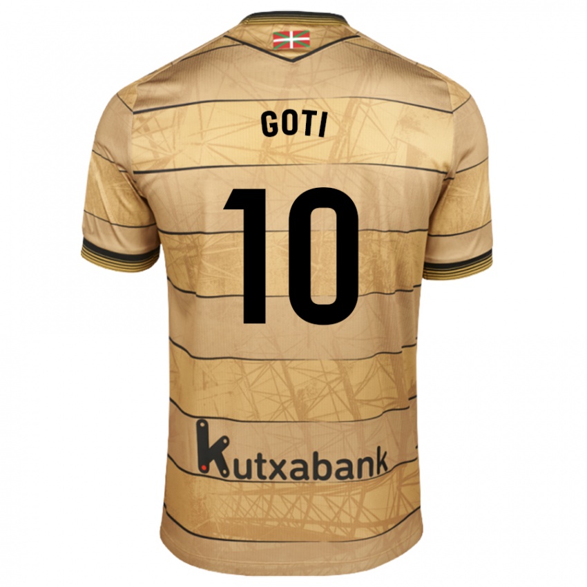 Kinder Mikel Goti #10 Braun Auswärtstrikot Trikot 2024/25 T-Shirt