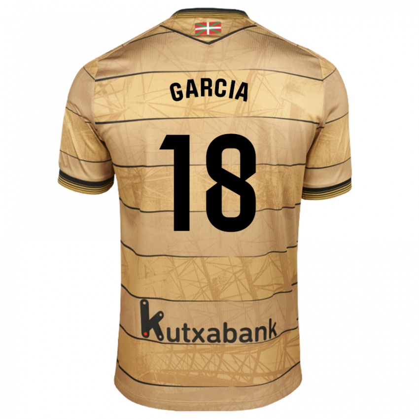 Kinder Eder García #18 Braun Auswärtstrikot Trikot 2024/25 T-Shirt