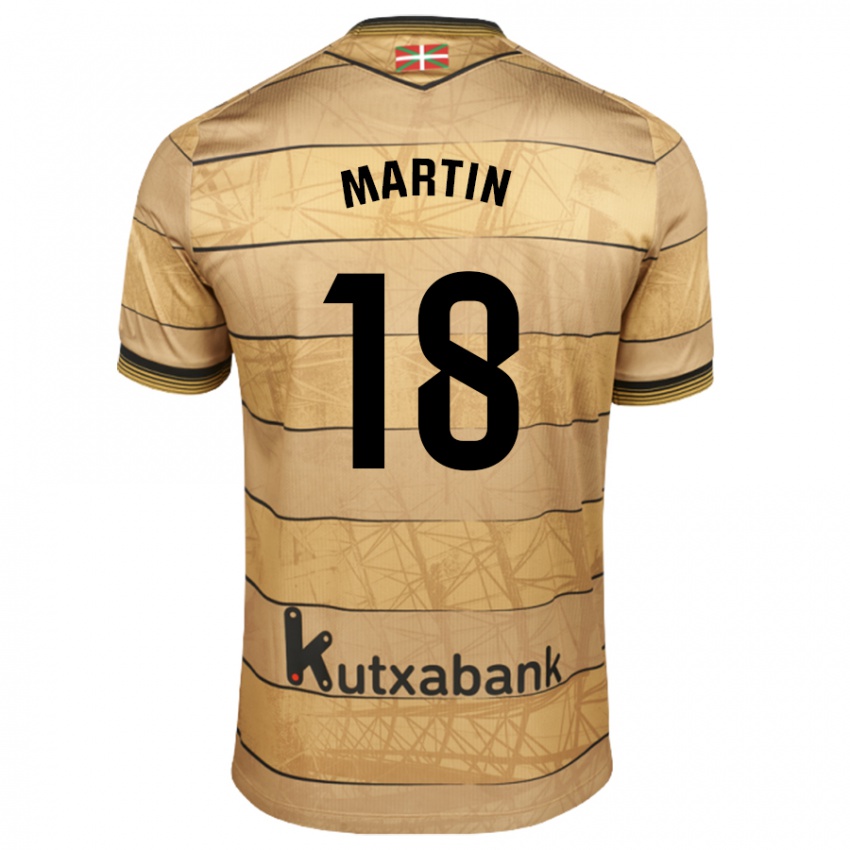 Kinder Hugo Martín #18 Braun Auswärtstrikot Trikot 2024/25 T-Shirt