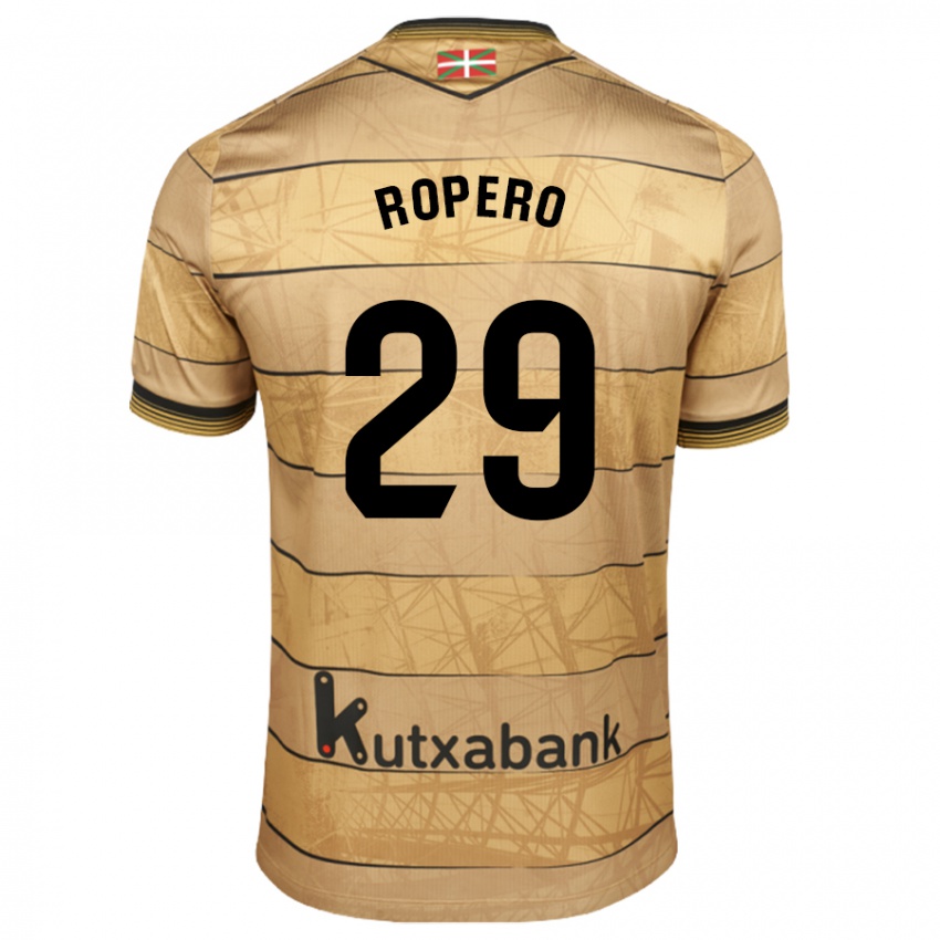 Kinder Iker Ropero #29 Braun Auswärtstrikot Trikot 2024/25 T-Shirt