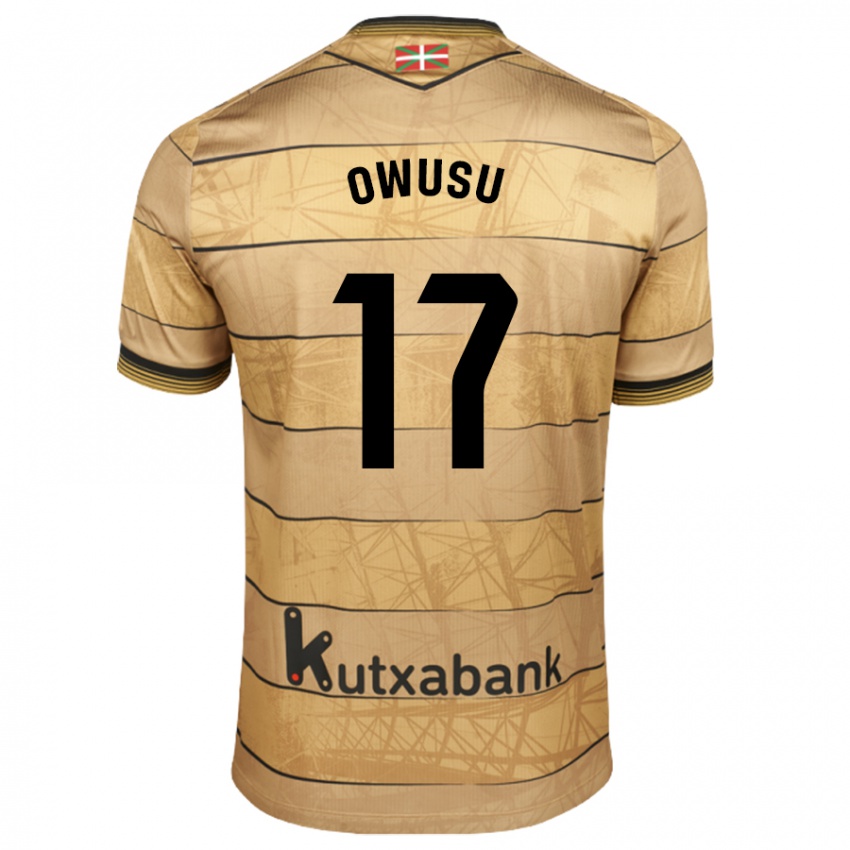 Kinder Jacqueline Owusu #17 Braun Auswärtstrikot Trikot 2024/25 T-Shirt