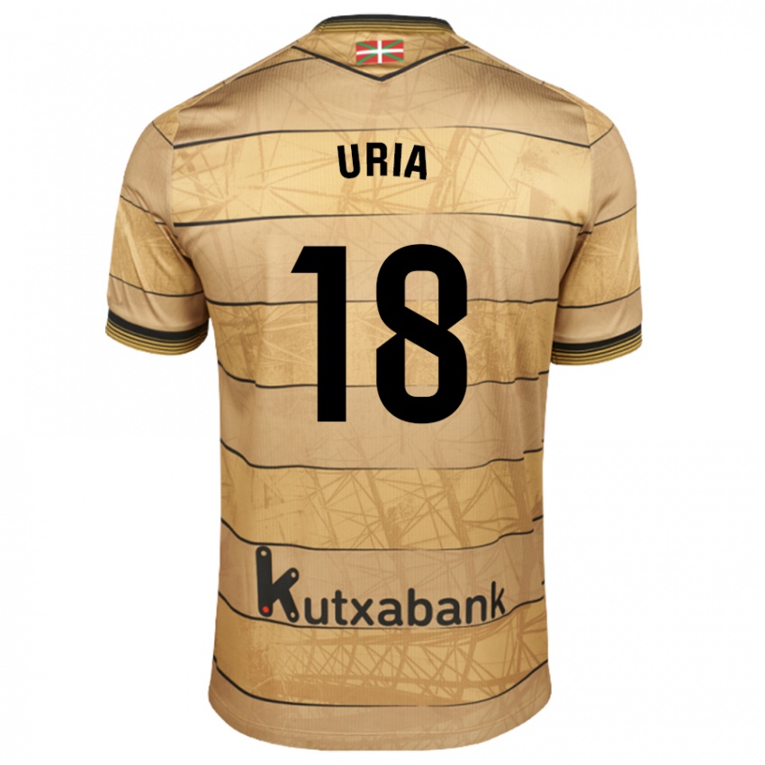 Kinder Mirari Uria Gabilondo #18 Braun Auswärtstrikot Trikot 2024/25 T-Shirt