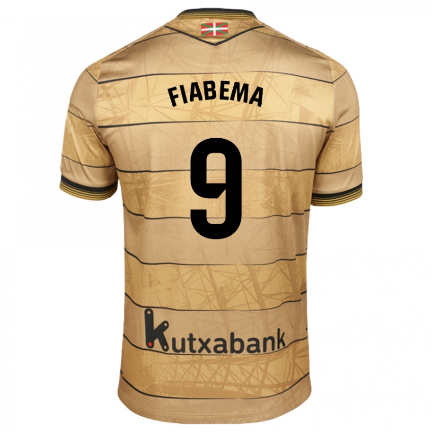 Kinder Bryan Fiabema #9 Braun Auswärtstrikot Trikot 2024/25 T-Shirt