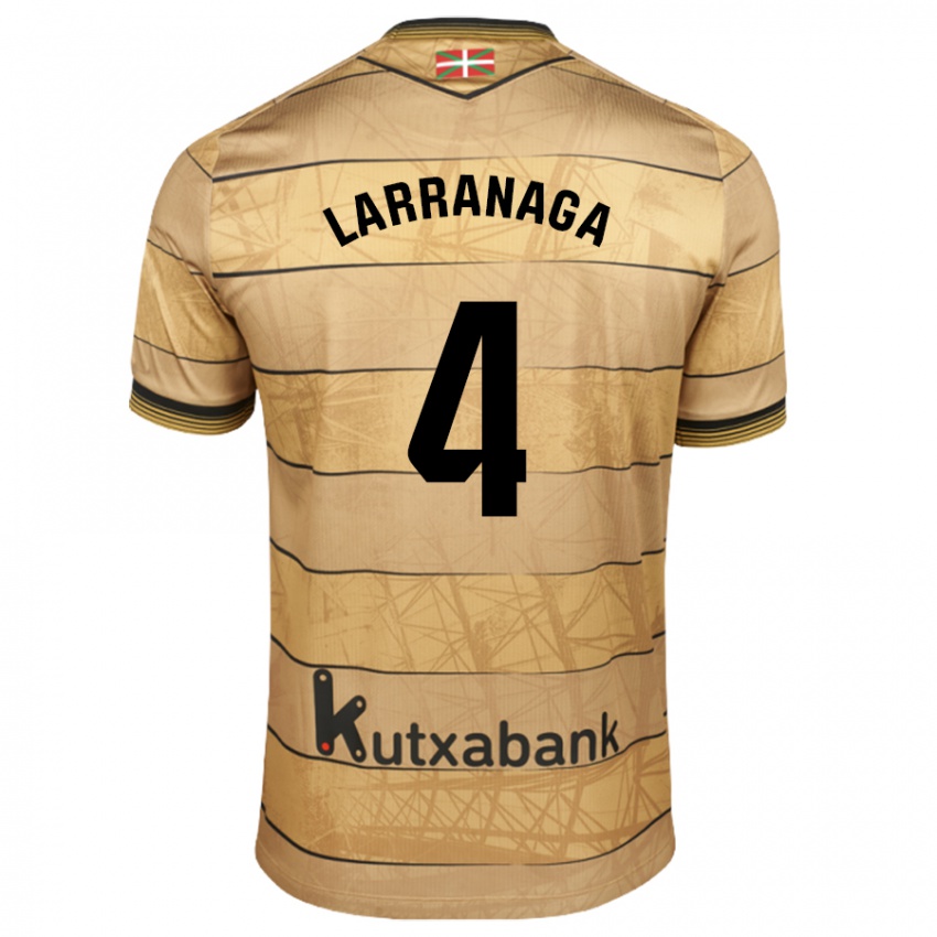 Kinder Aitor Larrañaga #4 Braun Auswärtstrikot Trikot 2024/25 T-Shirt