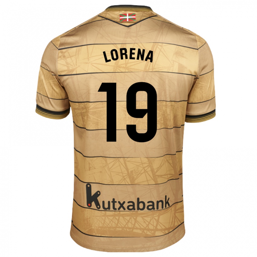 Kinder Lorena Navarro Domínguez #19 Braun Auswärtstrikot Trikot 2024/25 T-Shirt