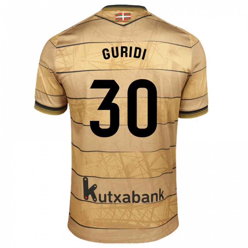 Kinder Elene Guridi Mesonero #30 Braun Auswärtstrikot Trikot 2024/25 T-Shirt