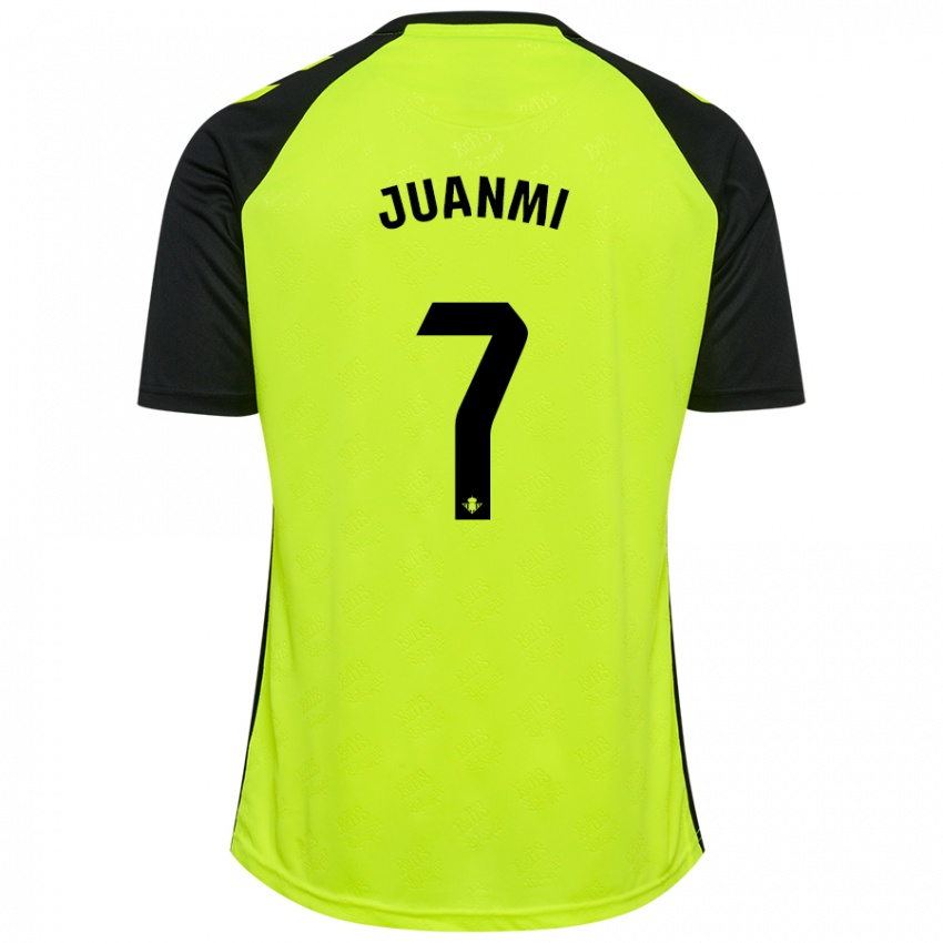 Kinder Juanmi #7 Fluoreszierendes Gelb Schwarz Auswärtstrikot Trikot 2024/25 T-Shirt