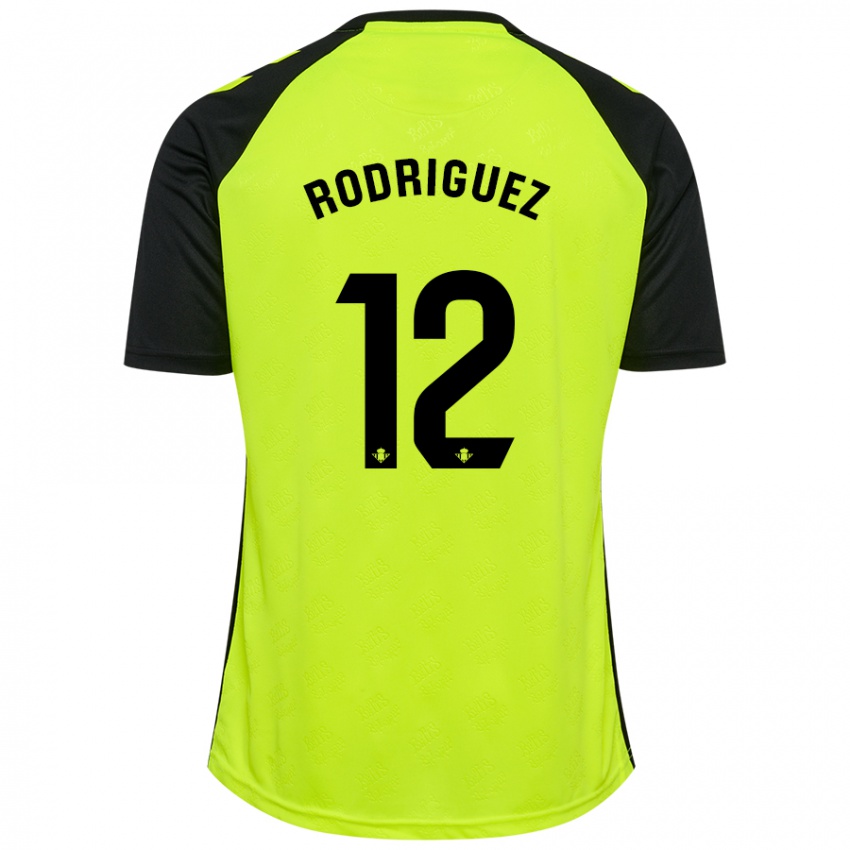 Kinder Ricardo Rodríguez #12 Fluoreszierendes Gelb Schwarz Auswärtstrikot Trikot 2024/25 T-Shirt