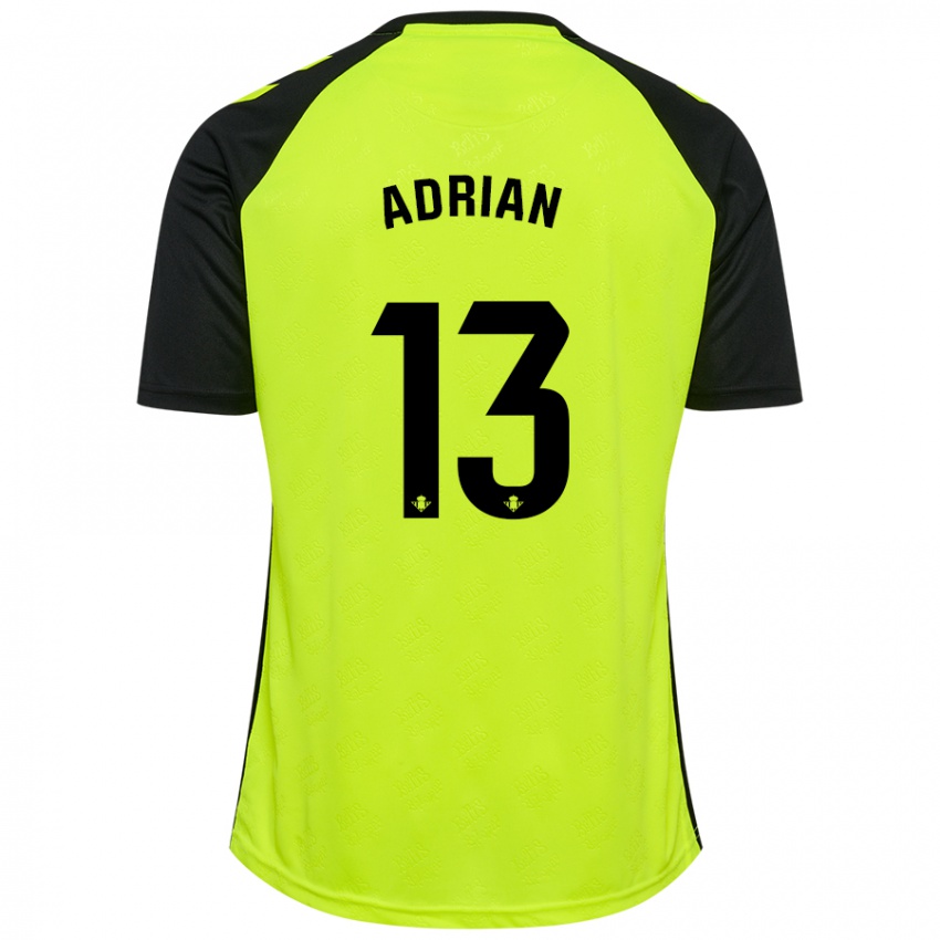 Kinder Adrian #13 Fluoreszierendes Gelb Schwarz Auswärtstrikot Trikot 2024/25 T-Shirt