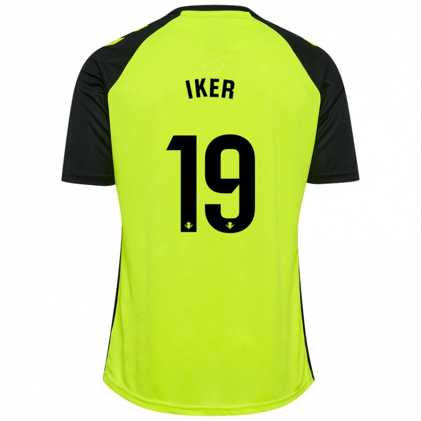 Kinder Iker Losada #19 Fluoreszierendes Gelb Schwarz Auswärtstrikot Trikot 2024/25 T-Shirt