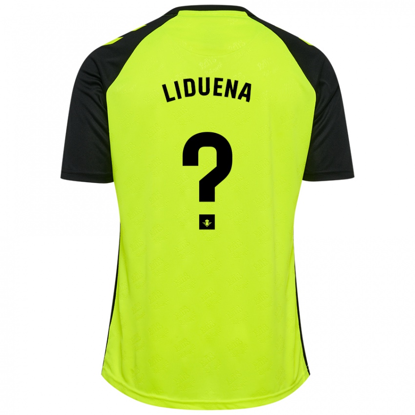 Kinder Rubén Lidueña #0 Fluoreszierendes Gelb Schwarz Auswärtstrikot Trikot 2024/25 T-Shirt