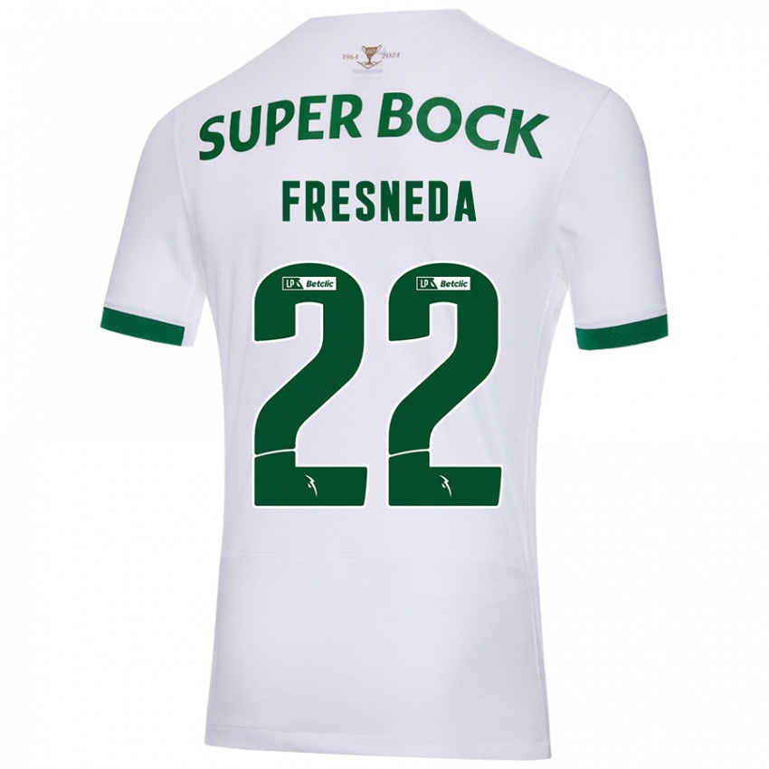 Kinder Iván Fresneda #22 Weiß Grün Auswärtstrikot Trikot 2024/25 T-Shirt