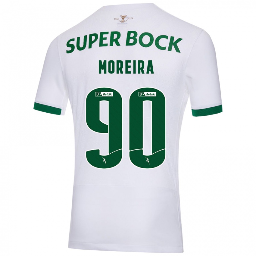 Kinder Afonso Moreira #90 Weiß Grün Auswärtstrikot Trikot 2024/25 T-Shirt