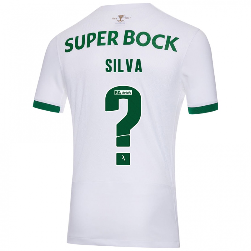 Kinder Francisco Silva #0 Weiß Grün Auswärtstrikot Trikot 2024/25 T-Shirt