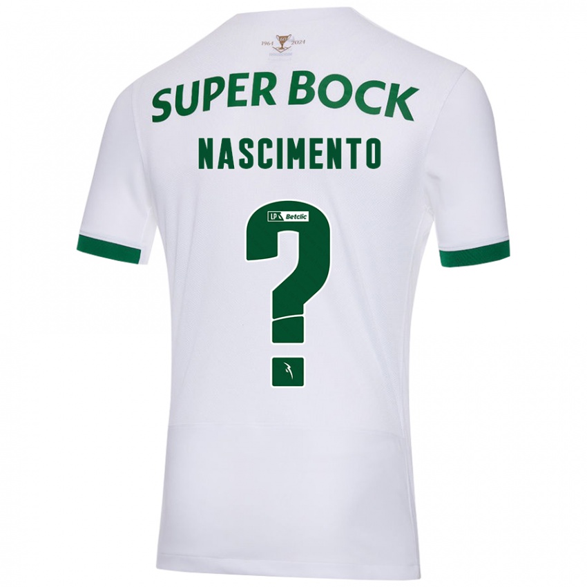 Kinder Sandro Nascimento #0 Weiß Grün Auswärtstrikot Trikot 2024/25 T-Shirt