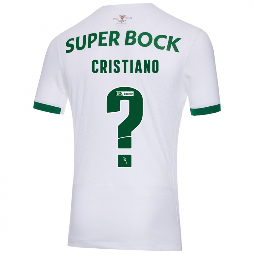 Kinder José Cristiano #0 Weiß Grün Auswärtstrikot Trikot 2024/25 T-Shirt