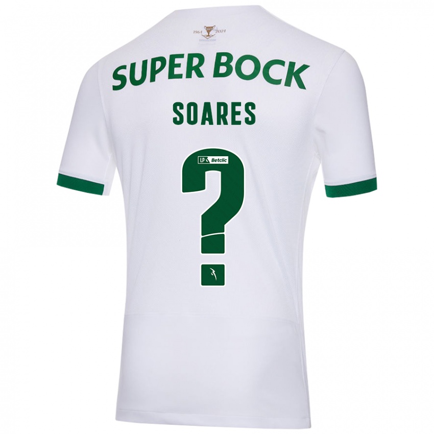 Kinder Simão Soares #0 Weiß Grün Auswärtstrikot Trikot 2024/25 T-Shirt