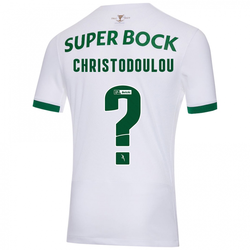 Kinder Argyris Christodoulou #0 Weiß Grün Auswärtstrikot Trikot 2024/25 T-Shirt