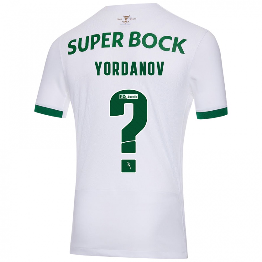 Kinder Ricardo Yordanov #0 Weiß Grün Auswärtstrikot Trikot 2024/25 T-Shirt