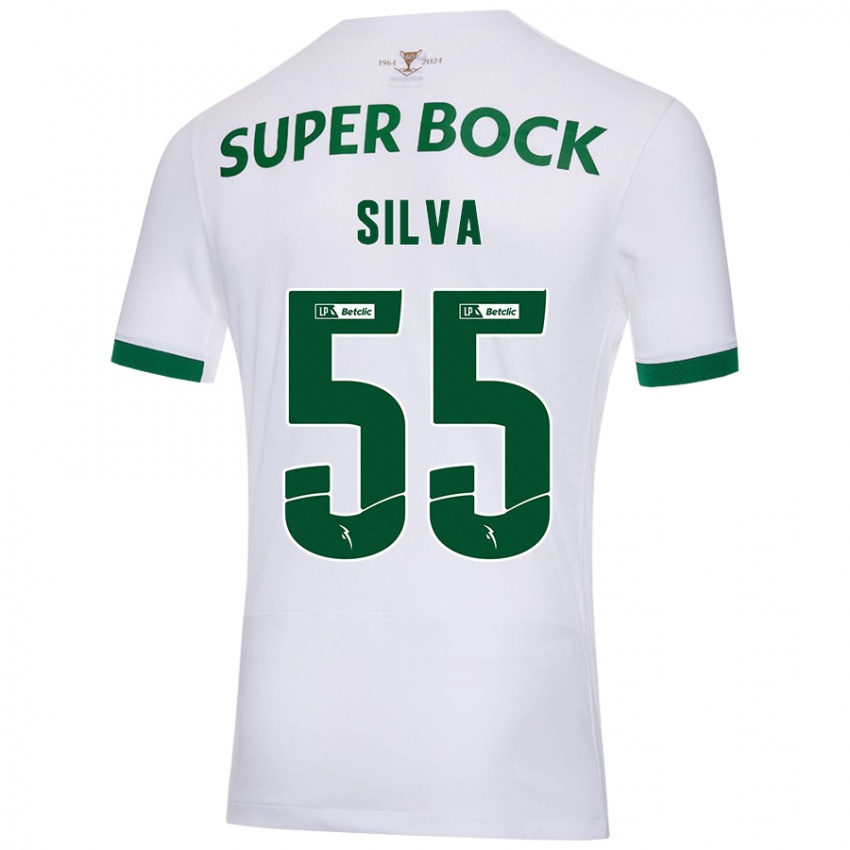 Kinder José Silva #55 Weiß Grün Auswärtstrikot Trikot 2024/25 T-Shirt