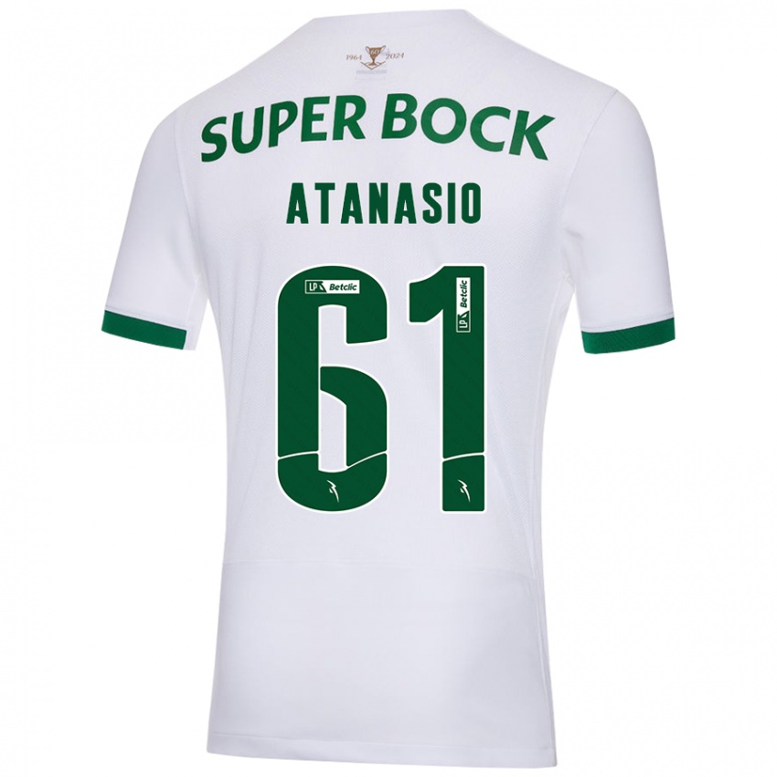 Kinder Atanásio #61 Weiß Grün Auswärtstrikot Trikot 2024/25 T-Shirt