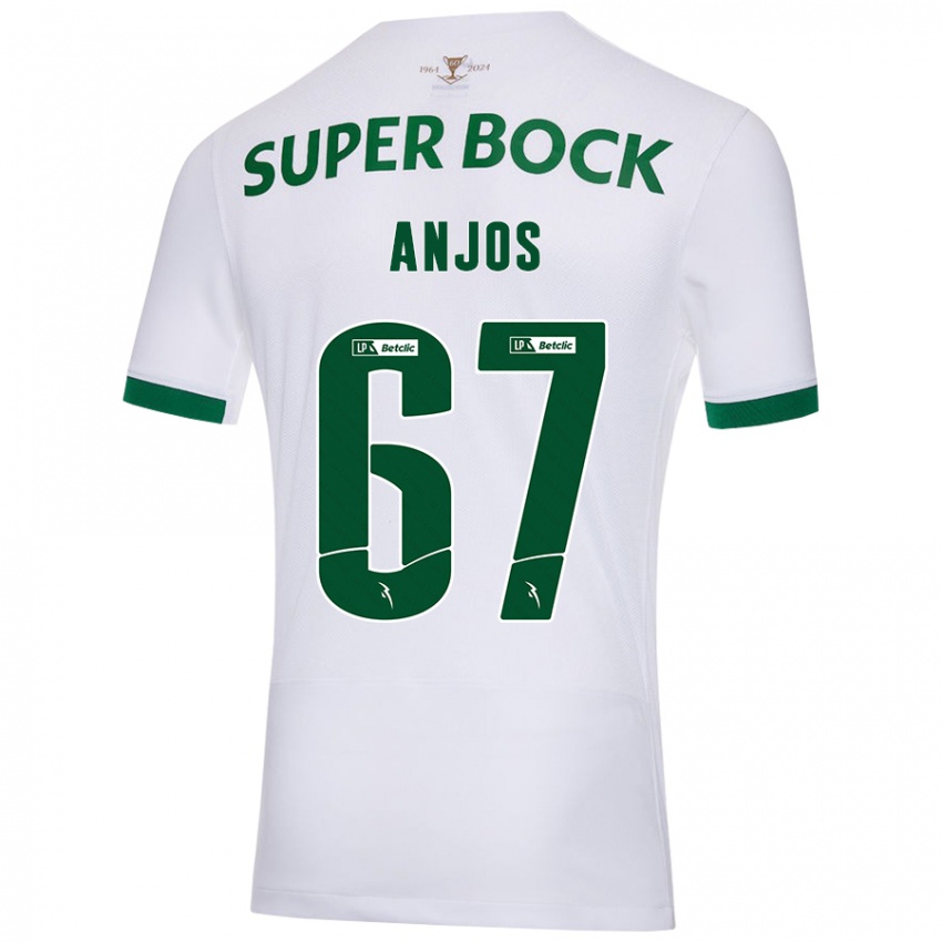 Kinder Lucas Anjos #67 Weiß Grün Auswärtstrikot Trikot 2024/25 T-Shirt