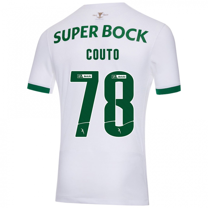 Kinder Mauro Couto #78 Weiß Grün Auswärtstrikot Trikot 2024/25 T-Shirt