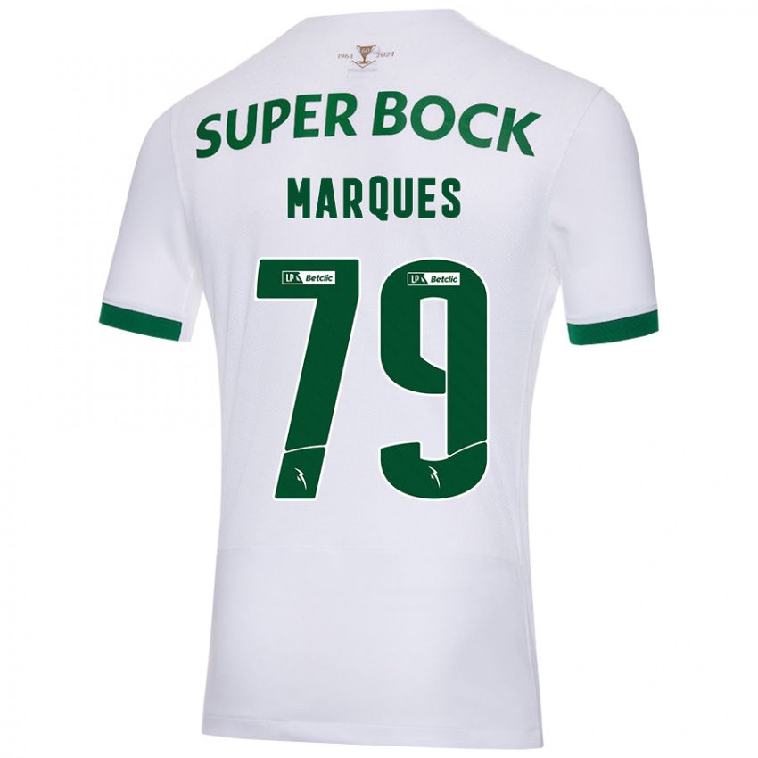 Kinder Rodrigo Marquês #79 Weiß Grün Auswärtstrikot Trikot 2024/25 T-Shirt