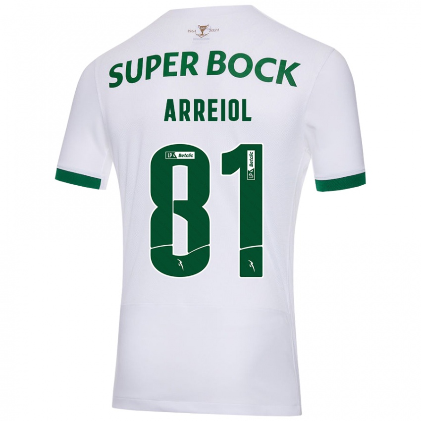 Kinder Henrique Arreiol #81 Weiß Grün Auswärtstrikot Trikot 2024/25 T-Shirt