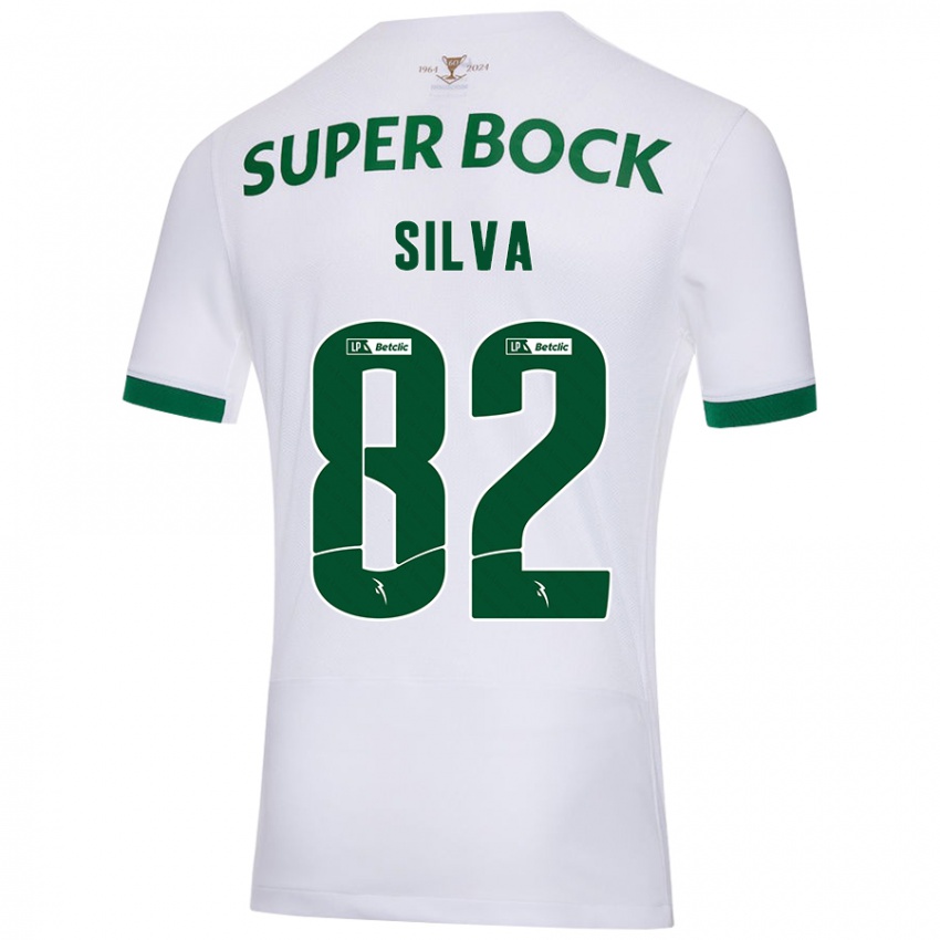 Kinder Gabriel Silva #82 Weiß Grün Auswärtstrikot Trikot 2024/25 T-Shirt