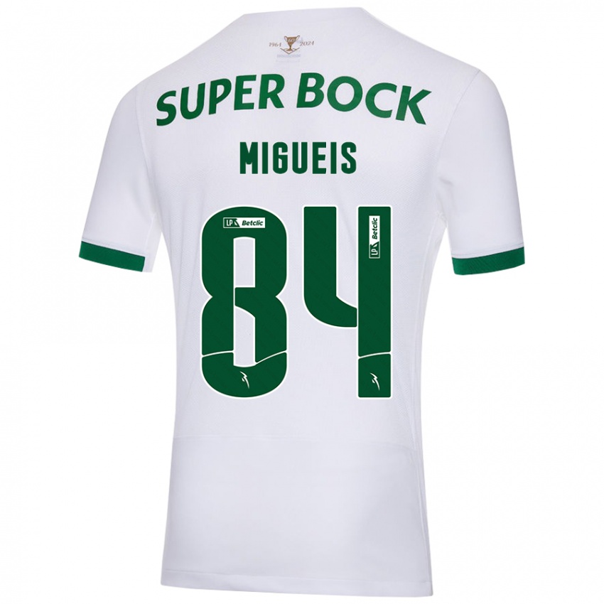 Kinder Pedro Miguéis #84 Weiß Grün Auswärtstrikot Trikot 2024/25 T-Shirt