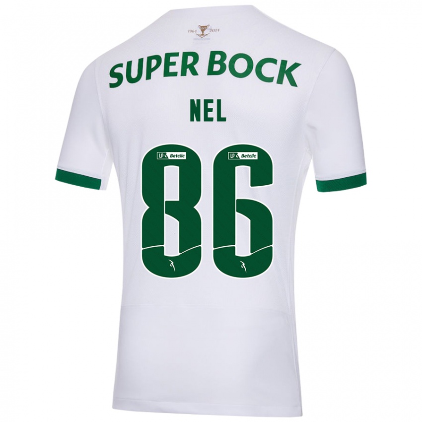 Kinder Rafael Nel #86 Weiß Grün Auswärtstrikot Trikot 2024/25 T-Shirt