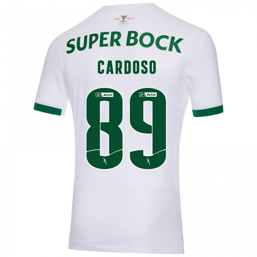 Kinder Nilton Cardoso #89 Weiß Grün Auswärtstrikot Trikot 2024/25 T-Shirt