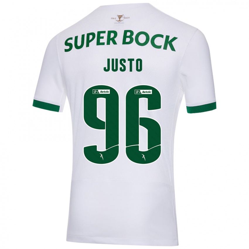 Kinder Samuel Justo #96 Weiß Grün Auswärtstrikot Trikot 2024/25 T-Shirt