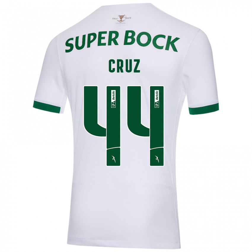 Kinder Marco Cruz #44 Weiß Grün Auswärtstrikot Trikot 2024/25 T-Shirt